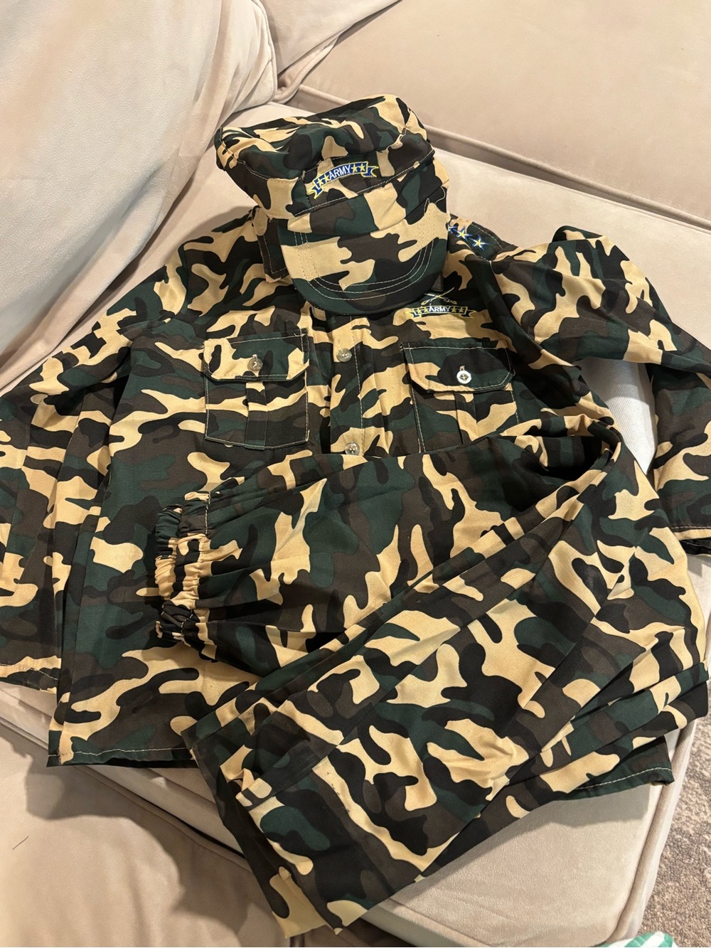 Kids' Army Camo Costume - Brown/Green